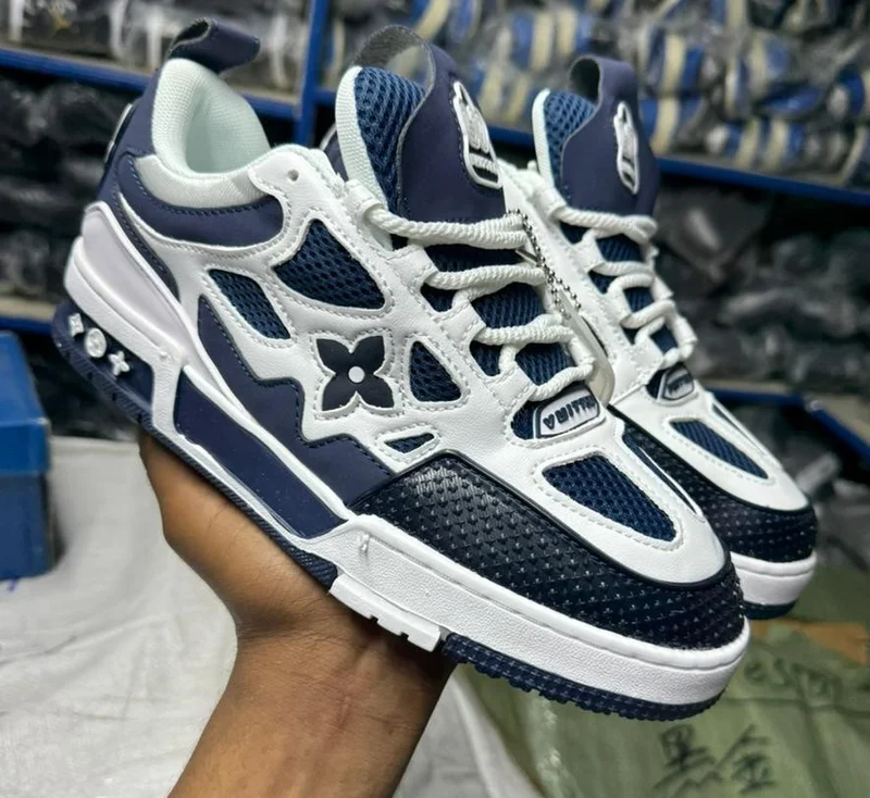 Brand New Louis Vuitton Skate Sneaker in Navy Blue  & White