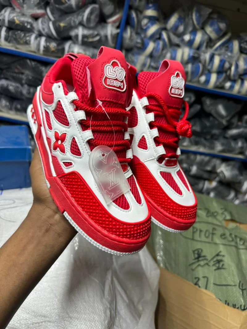 Brand New Louis Vuitton Skate Sneaker in Red & White