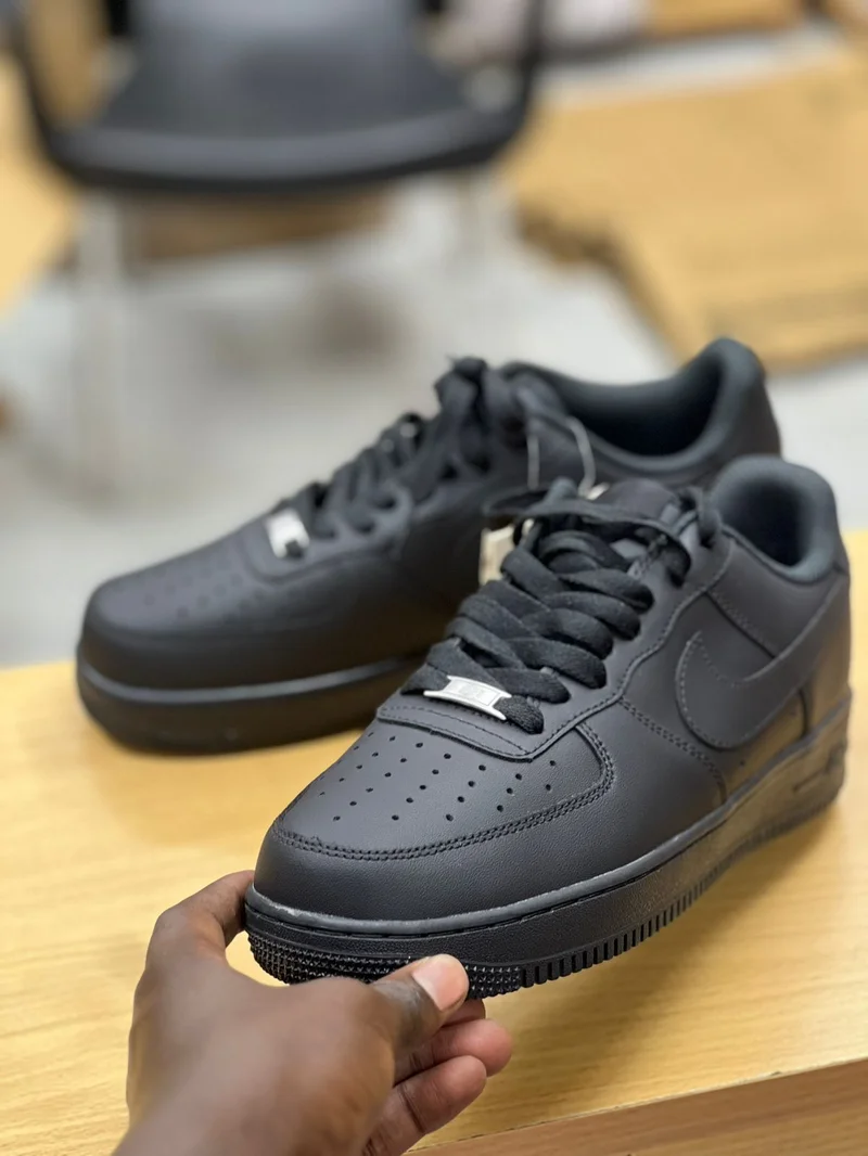 Brand new Nike Air Force 1 '07 'Triple Black' sneakers (OG)