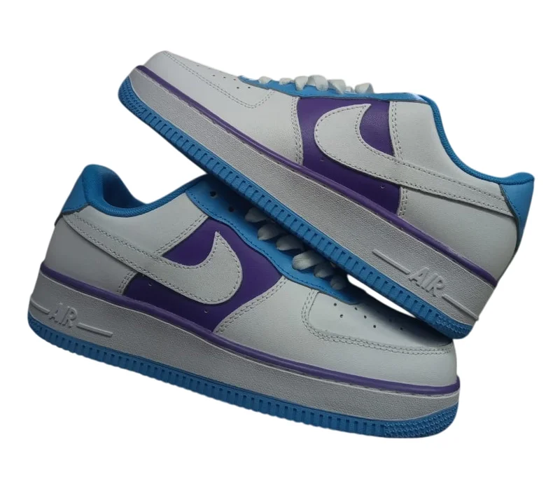 Brand New Nike Air Force 1'07 Sneakers-blue,white,purple.