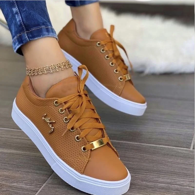 Brown fashion ladies sneakers