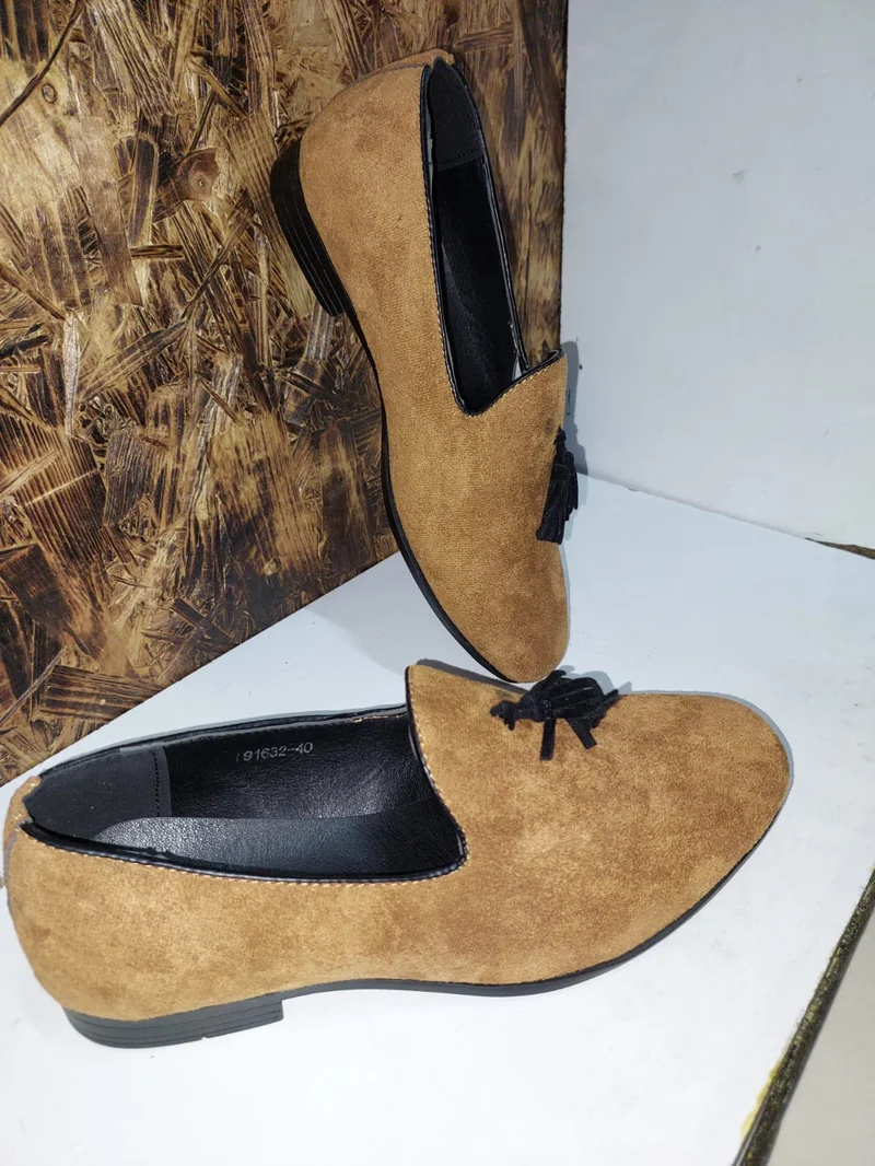 Brown Moccassin Loafers Slip-on Mens  Shoes