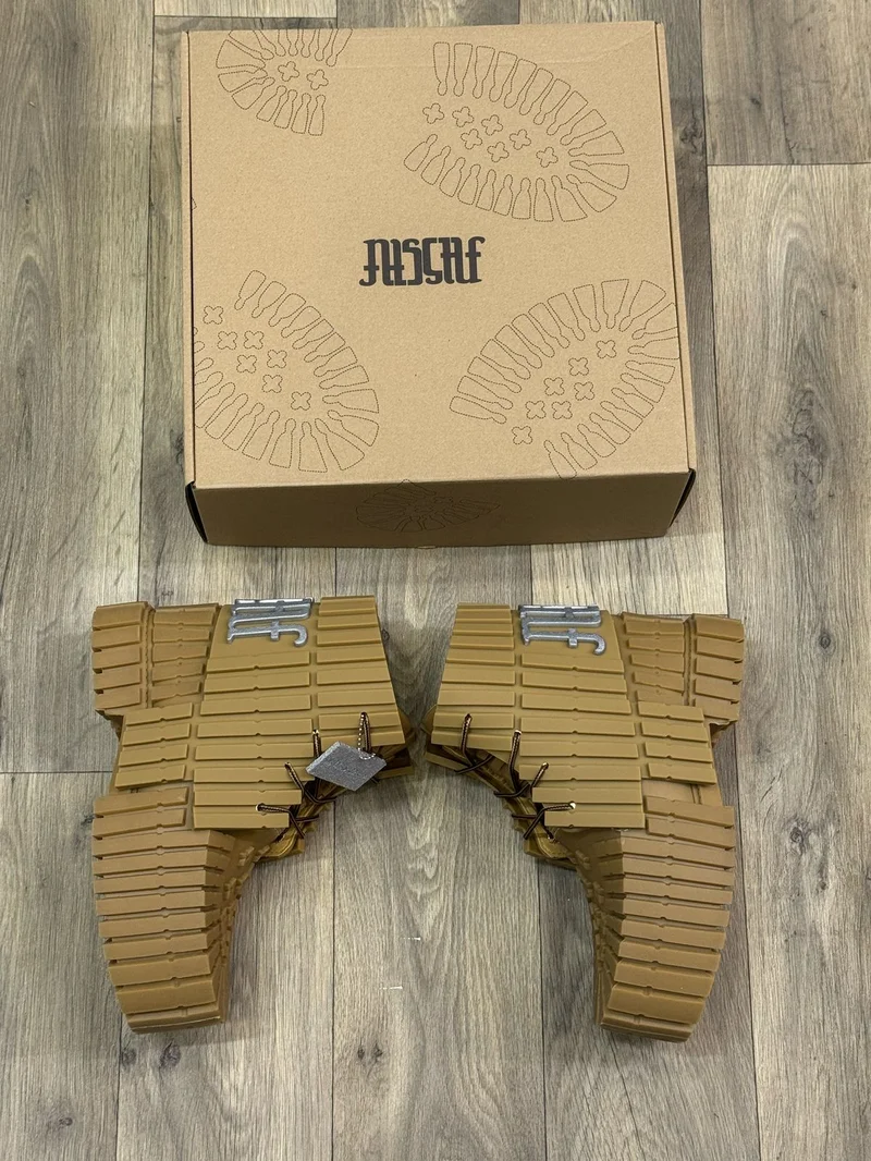 BROWN MSCHF X  TIMBERLAND BOOTS