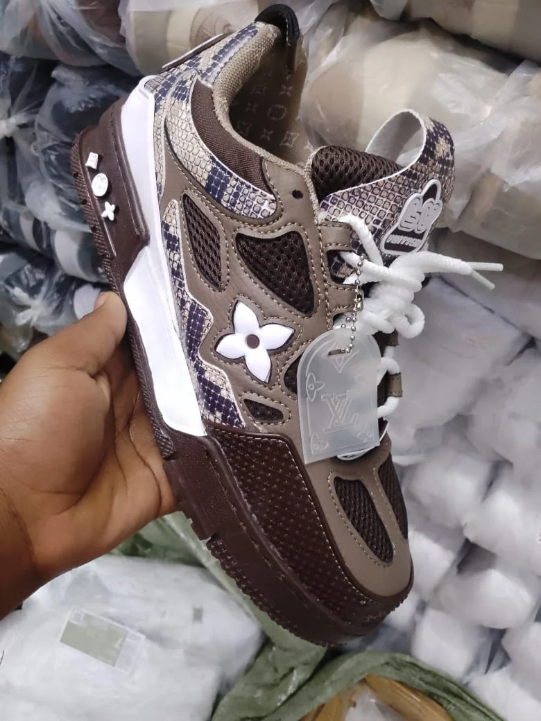 Brown Snakeskin Louis Vuitton Skate Sneaker