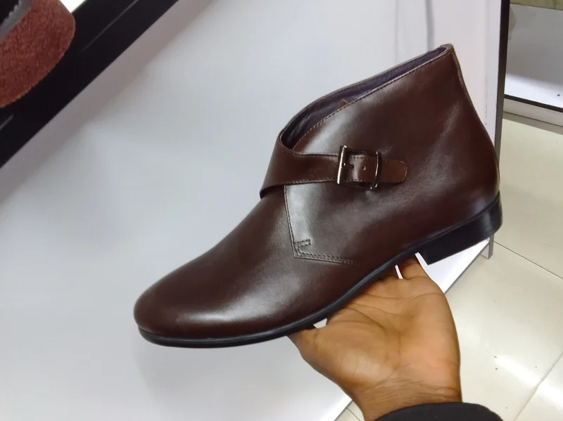 Buckle Shoes Moreechi Design Premium Leather Official Shoes Men Coffee Brown