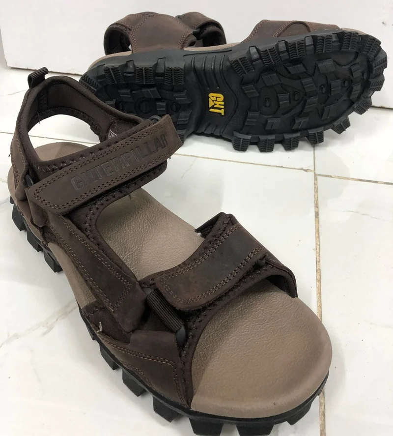 Chetapillar Sandals, Men's Walking Open Toe Sandals ( Dark Brown )