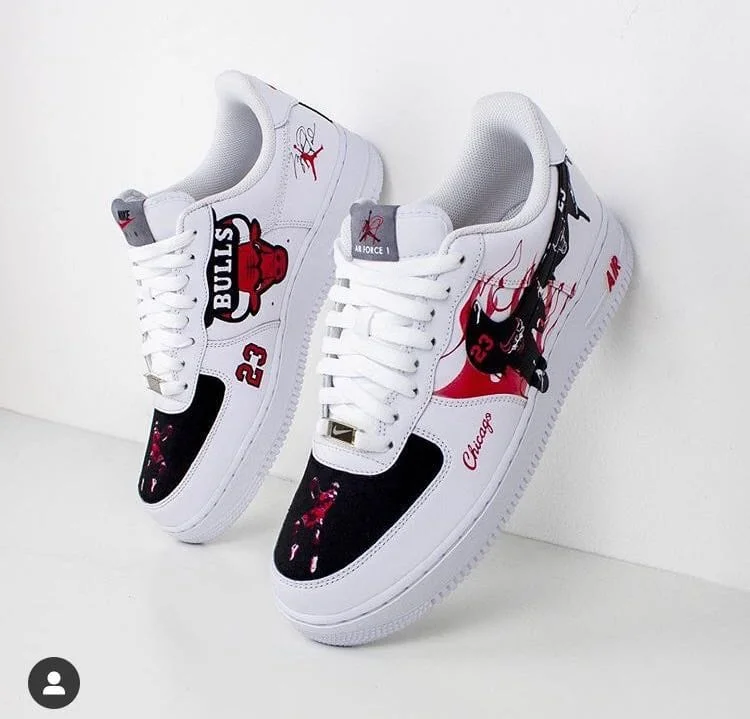 Chicago Bulls 23 Nike Air Force 1 Basketball Sneakers