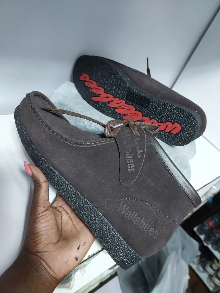 Clarks Boots Wallabee Coffee Brown Suede Boots Shoes Moccassins