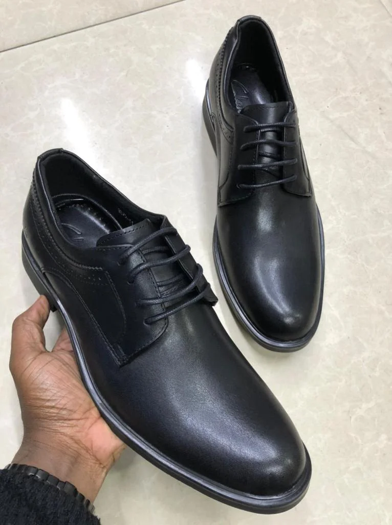 Clarks Genuine Leather Official Mens Laced Shoes - Black