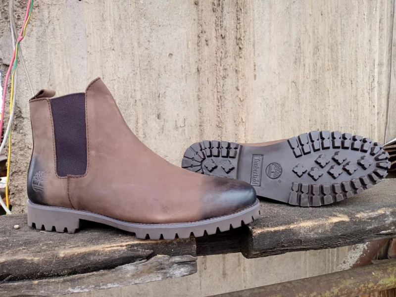 Classic Coffee High-Top  Leather Timberland Boots For Mens Casual Shoes