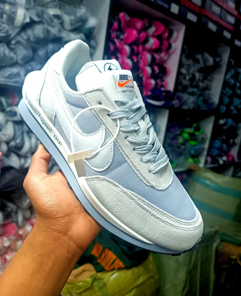 Classic Fragment Nike Sacai Mens Casual Sneakers Blue