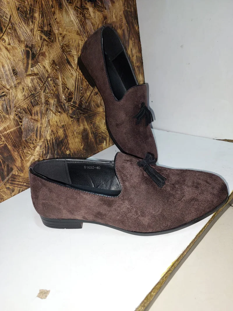 Coffee Brown Moccassin Loafers Slip-on Mens  Shoes