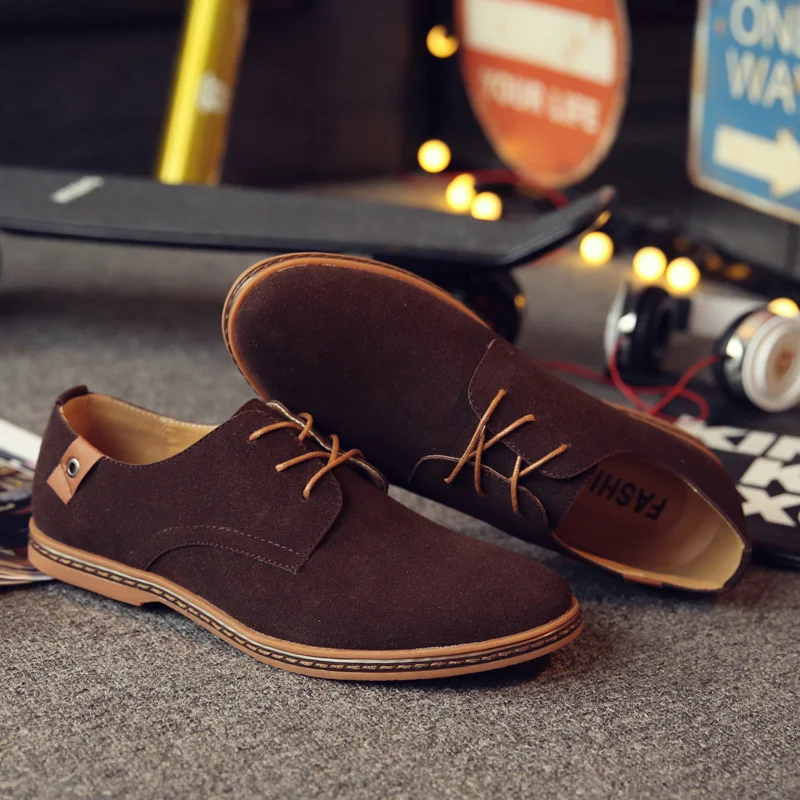 Coffee Fashion Men Shoe Suede Upper Quality Men Dress Shoes