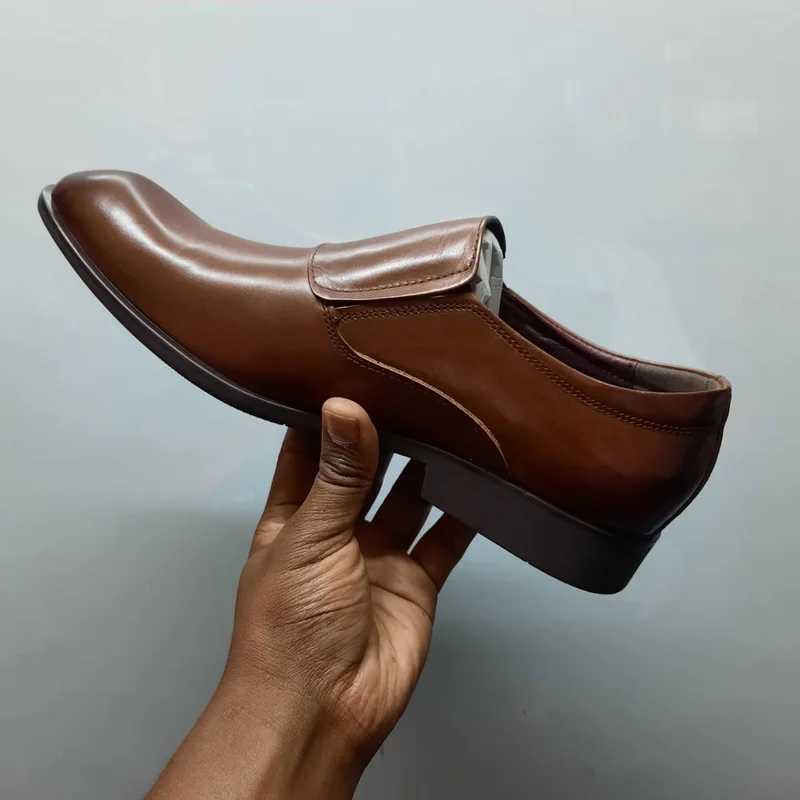 Coffee Italy Premium Leather Buckle Official Men Shoes
