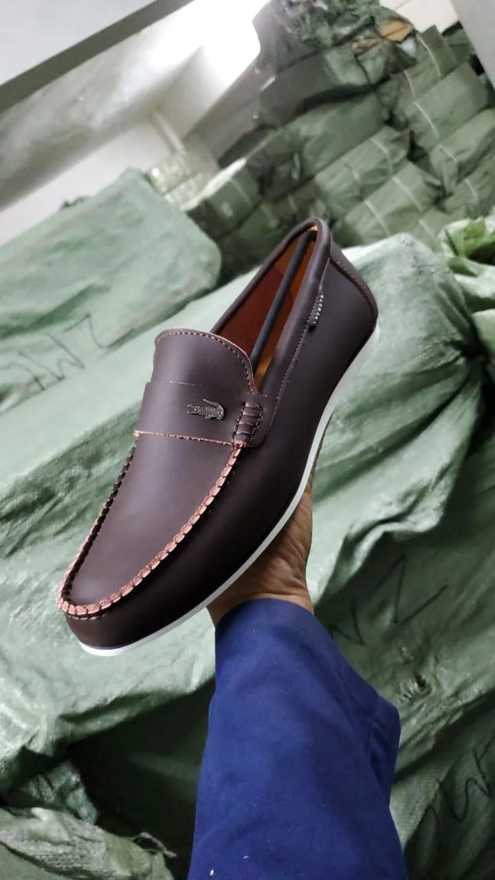 Coffee Lacoste Mens Loafers Shoes