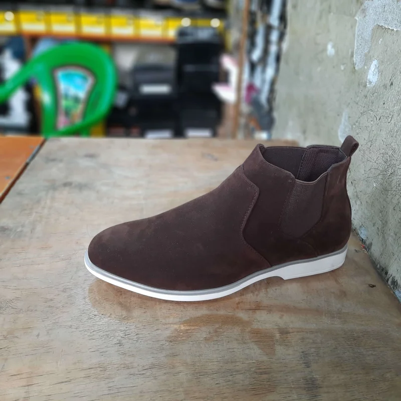 Coffee Men Italy Oxford Suede Leather  Shoes Casual Classic