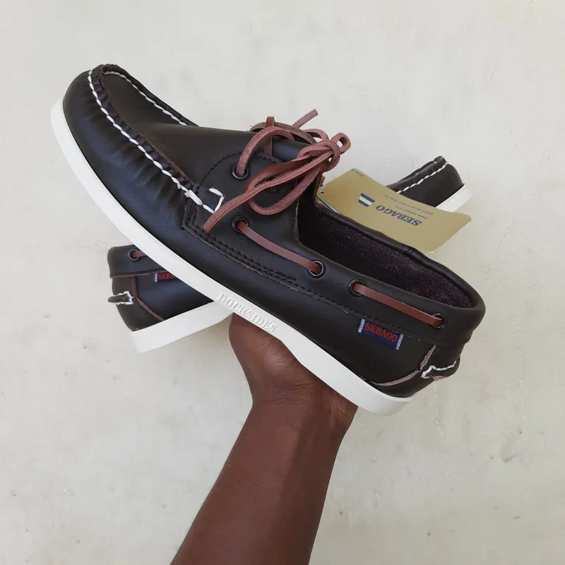 Coffee Men's Docksides Sebago Boat Shoe