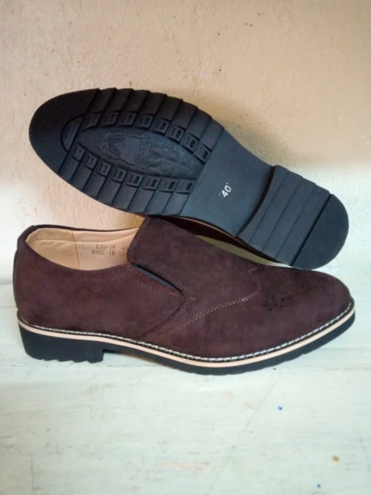 Coffee Slipon Casual Shoes Mens Suede