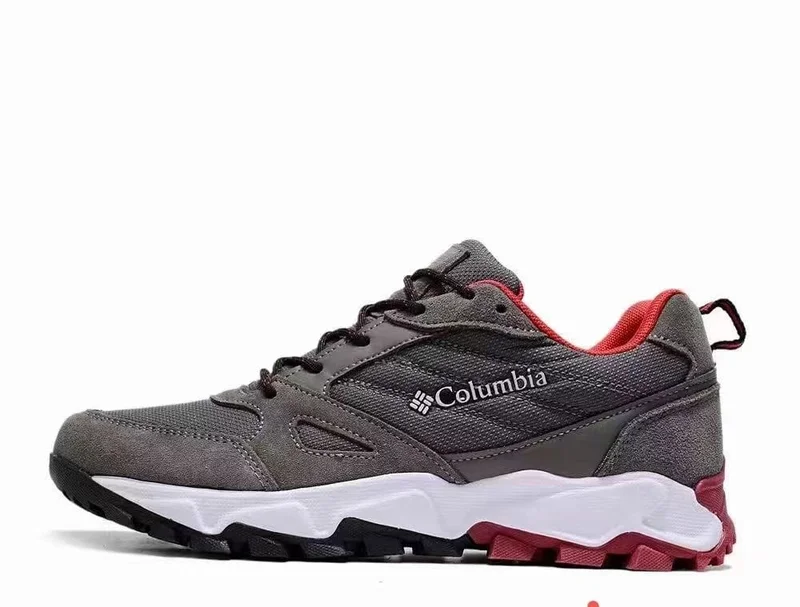 Columbia Sports Shoes Mens Sneakers Grey White Red