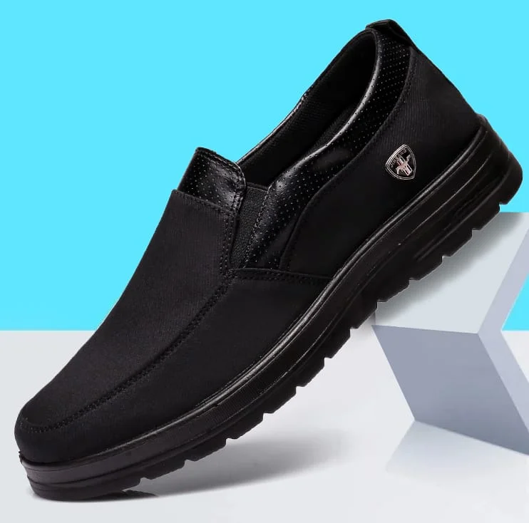 Comfort Fashion Slipon Mens Sneakers Black