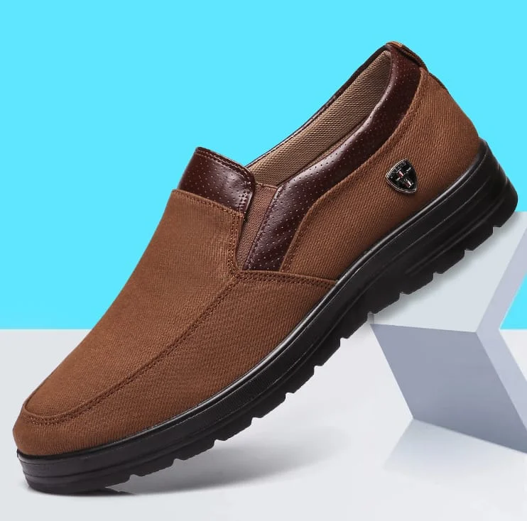 Comfort Fashion Slipon Mens Sneakers Brown