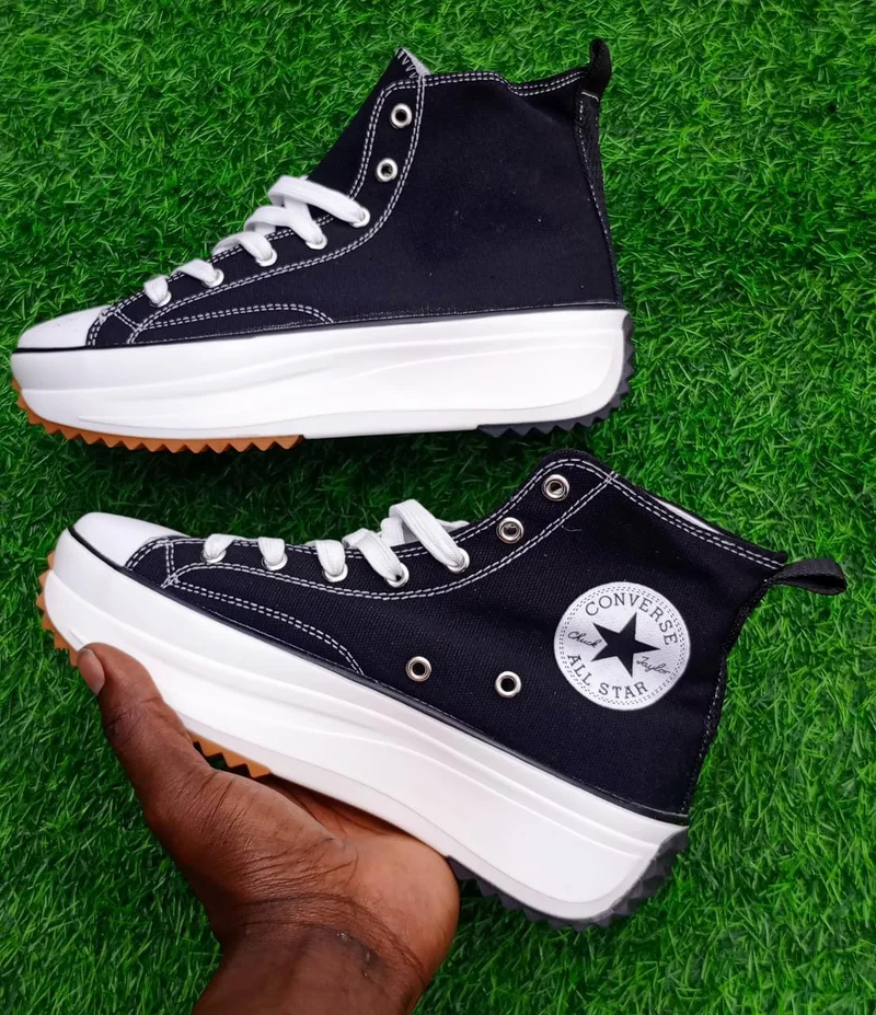Converse Run Star High Cut black and White