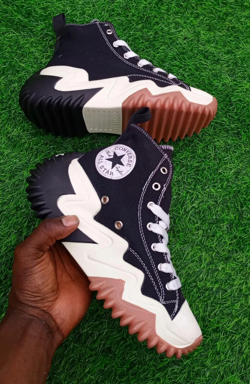 Converse Run Star High Cut black, Brown and White