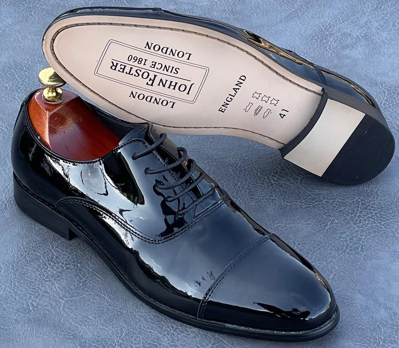 copy of Black Leather John Foster single Monk Strap Oxford Men's shoe..