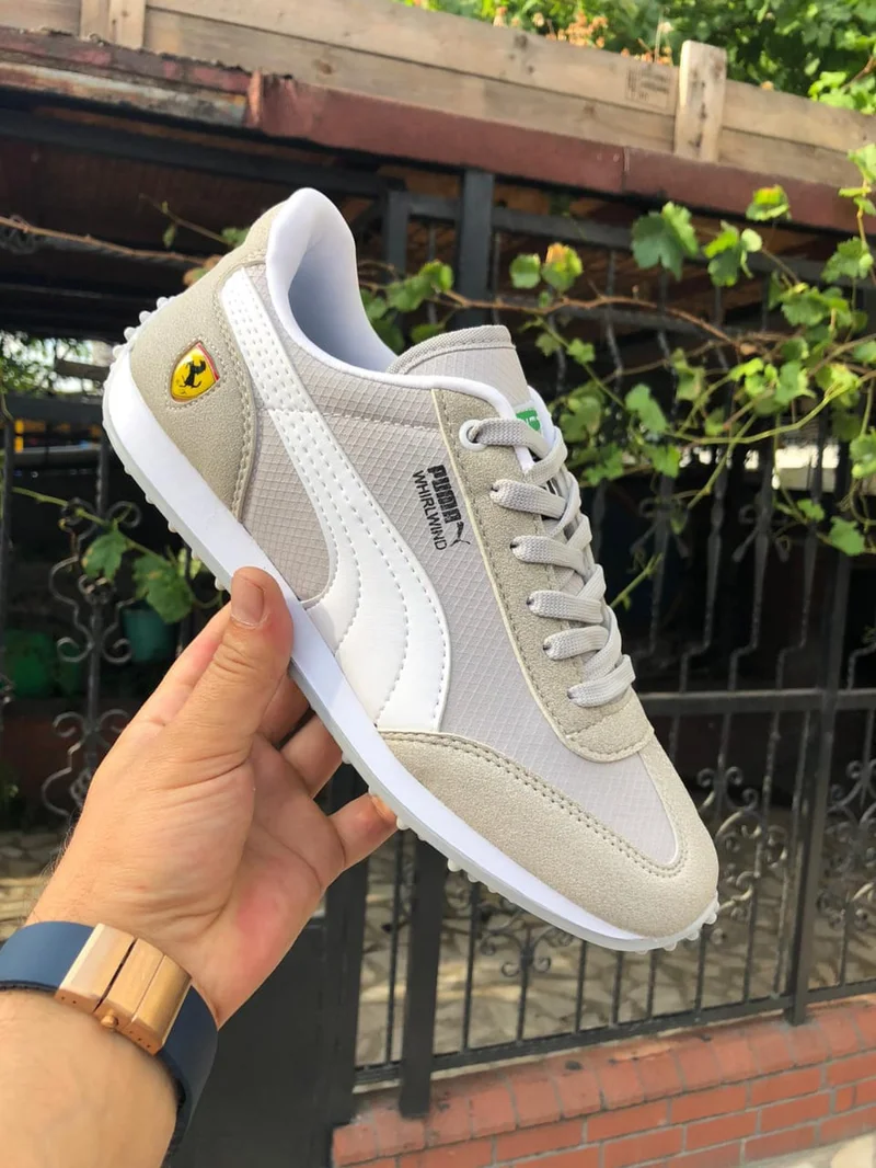 Cream-White PUMA Men's Whirlwind Classic Fashion Sneaker