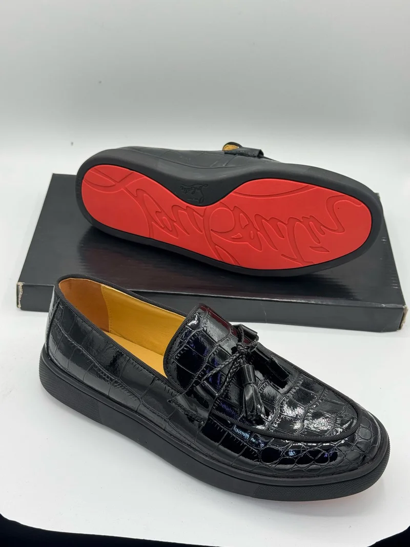 CROCODILE SKIN MEN’S LEATHER  LOAFERS