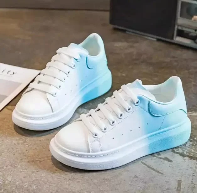Cross Women's fashion Shoes White/Blue Casual Female Sneakers All-Match Flats