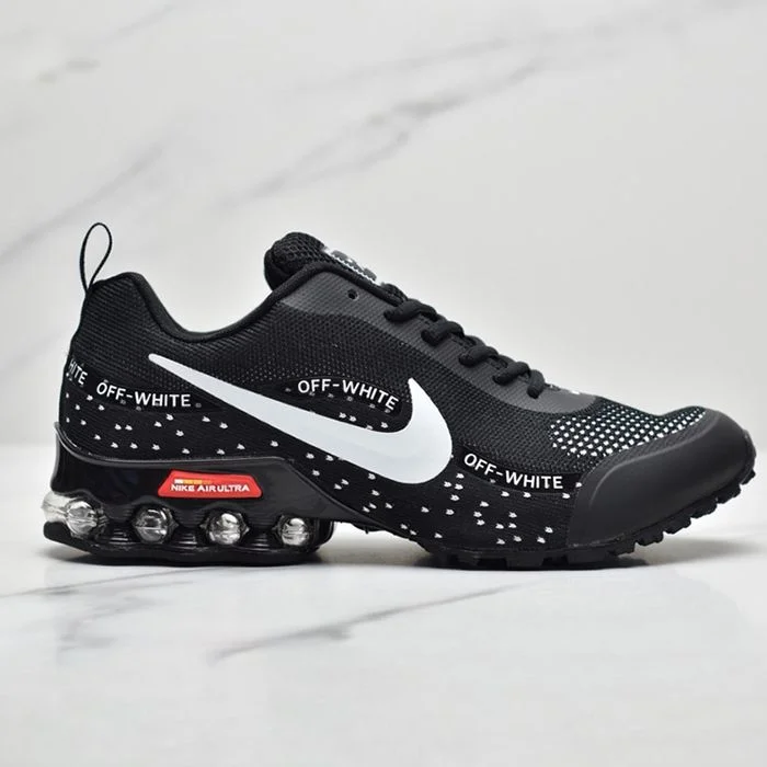 Crossover Off-White Nike SHOX REAX Running Shoes-Black/White
