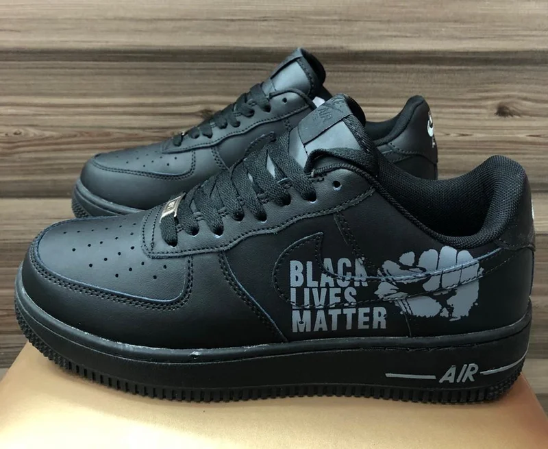 Custom  Black Lives Matter Nike Air Force 1 Sneakers Low Top
