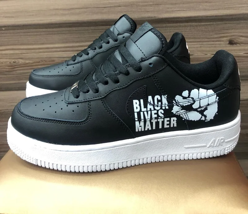 Custom Air Force `1s Black Lives Matter  Low Top