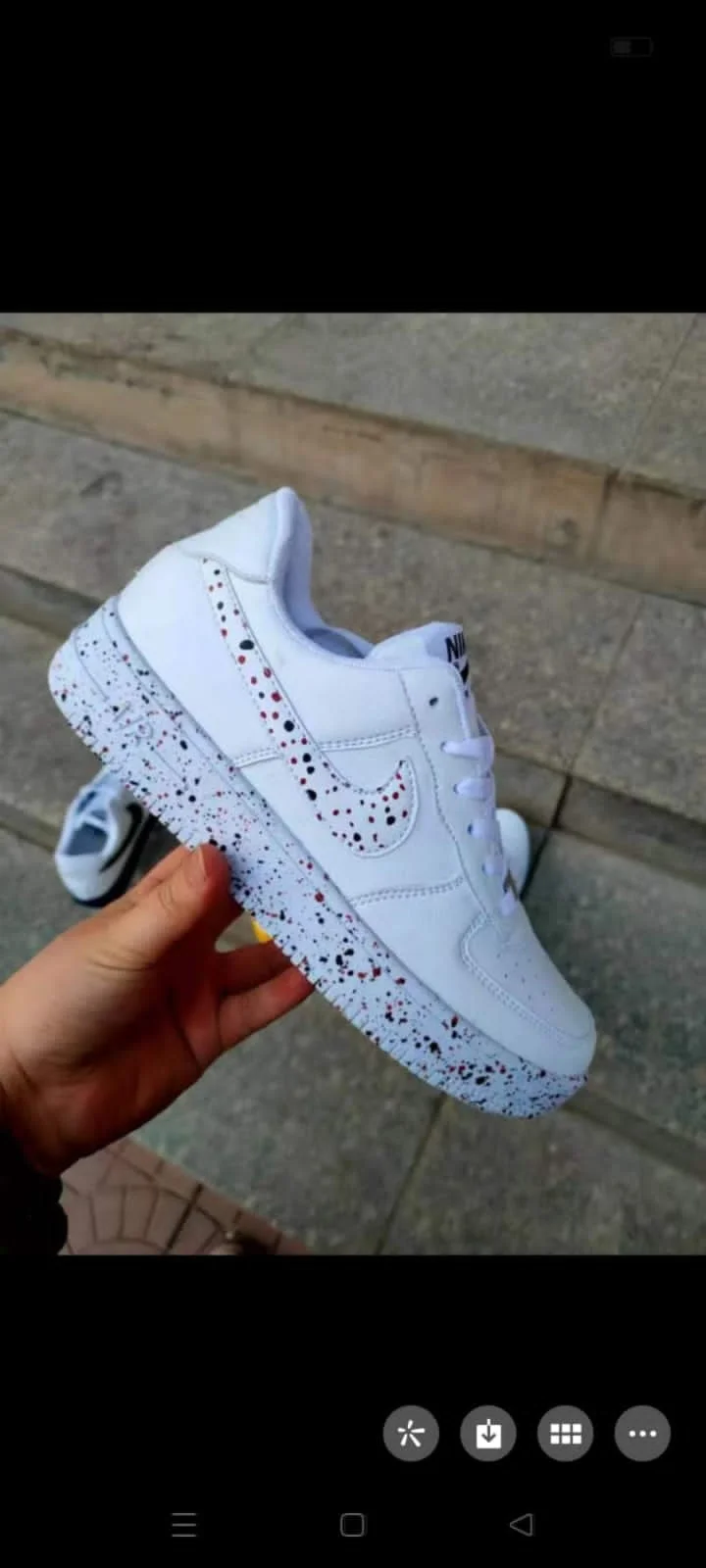 Custom Paint "Splatter" Nike Air Force 1 White