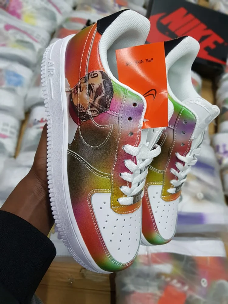 Customized Nike Air force (69) White Orange