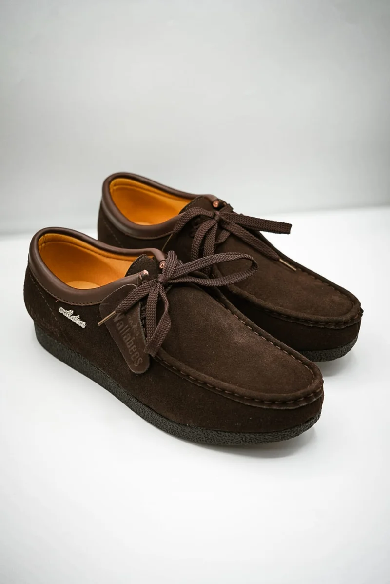Dark Brown Clarks Wallabee Suede Shoes Moccassins