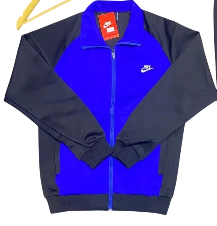 Designer Unisex Nike Tracksuit Jacket and pants in Blue and Black