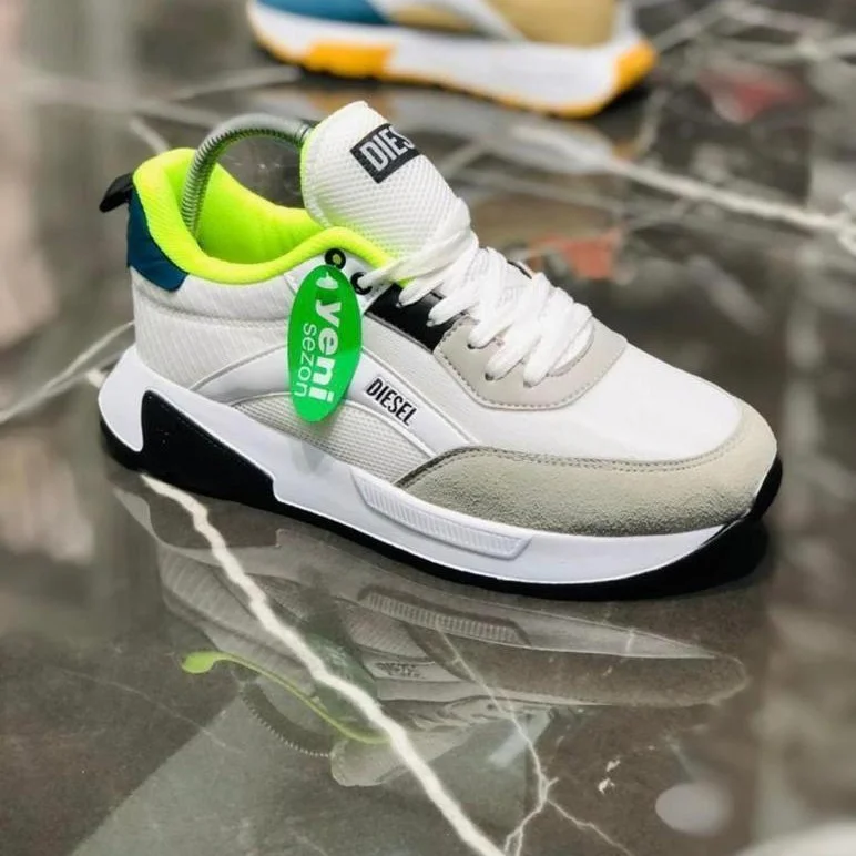 Diesel Men's Shoes White Yeni Sezoni Sneakers