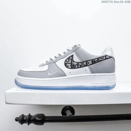 Dior x Air Force 1 Low Cool Grey Sneakers