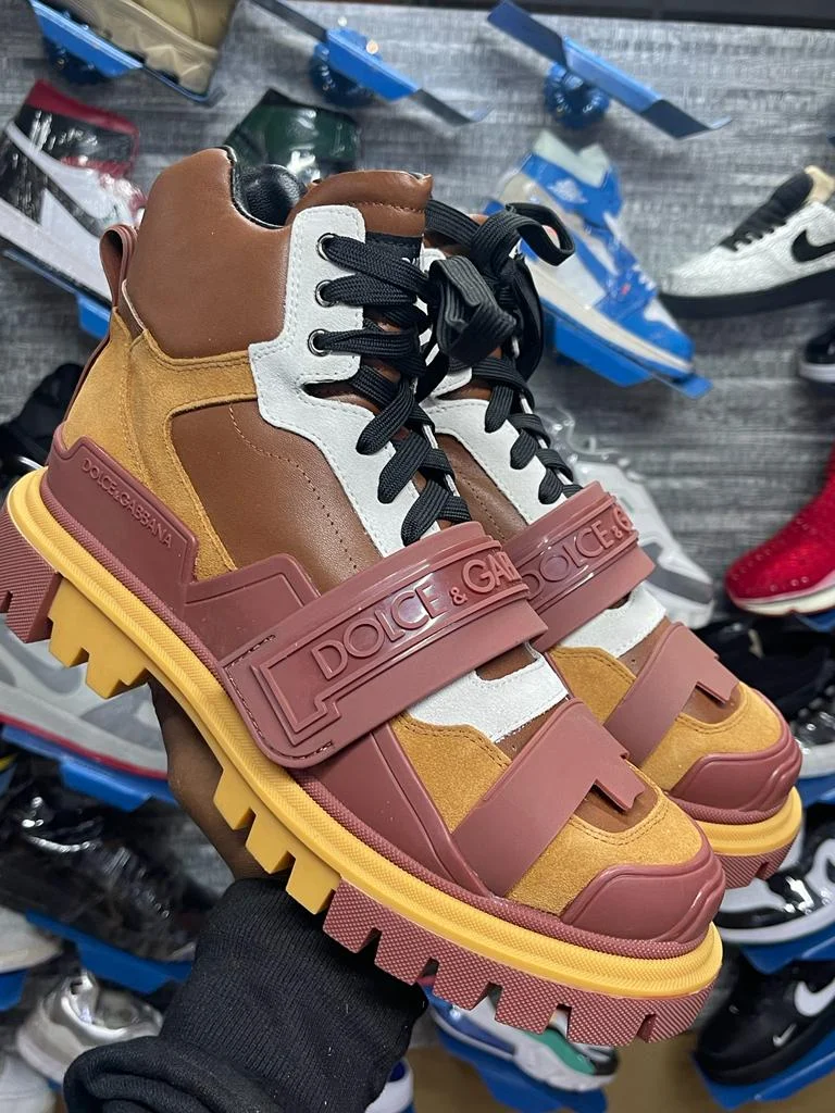 Dolce & Gabbana Sneakers Chunky Sneakers Men's Brown/Yellow Shoes