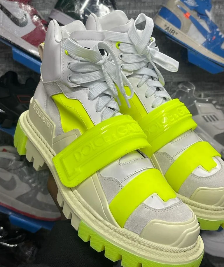 Dolce & Gabbana Sneakers Chunky Sneakers Men's White/Yellow Shoes