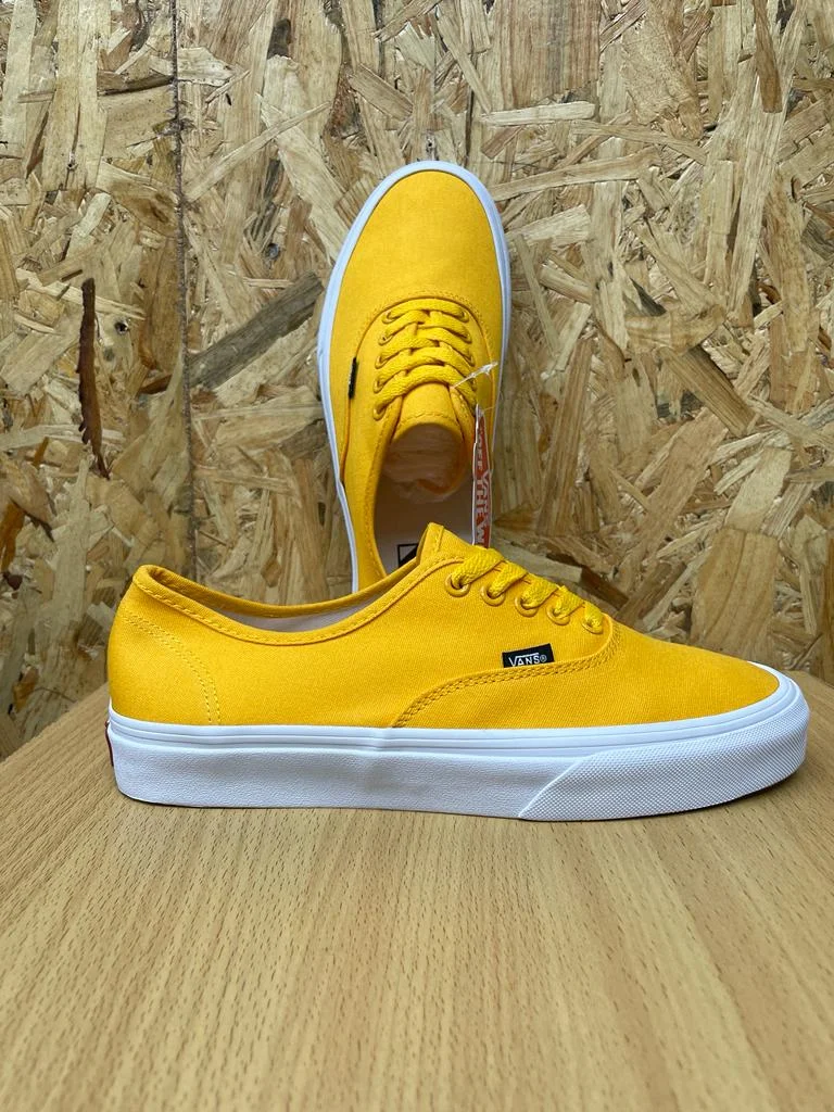 Double Soled Authentic Vans Shoes - Mustard White Sole