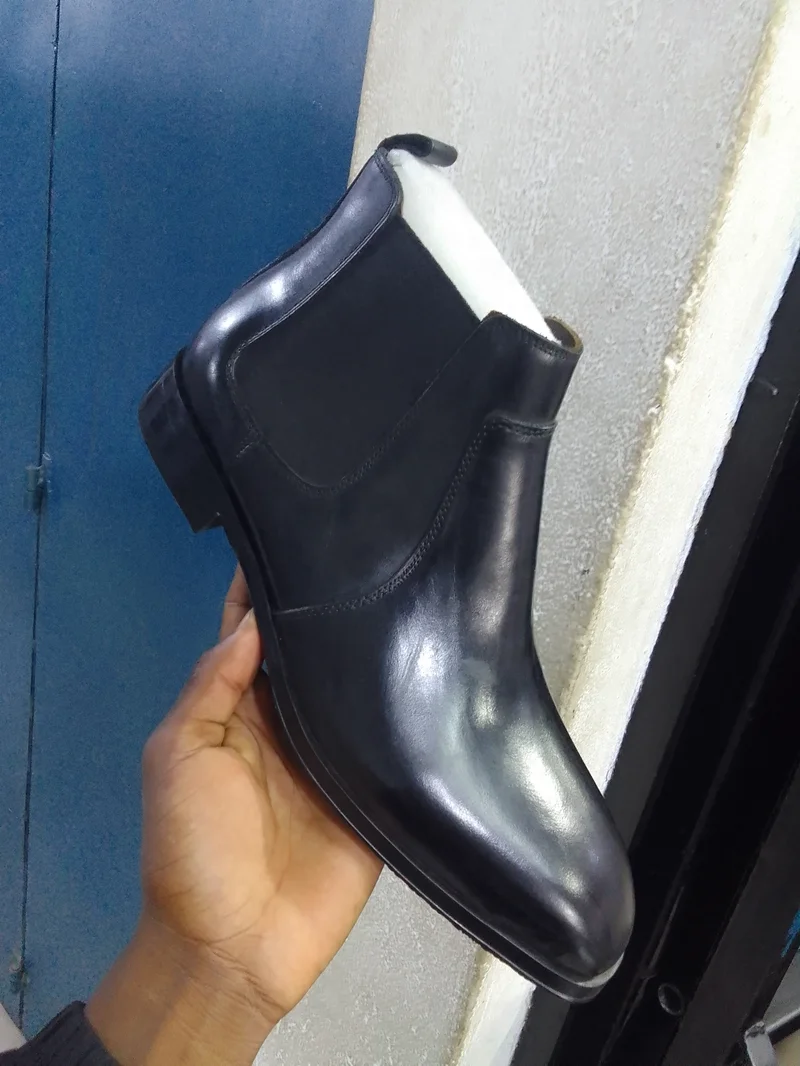 Dune London Men's Leather Boots  Black Chelsea Boots Shoes