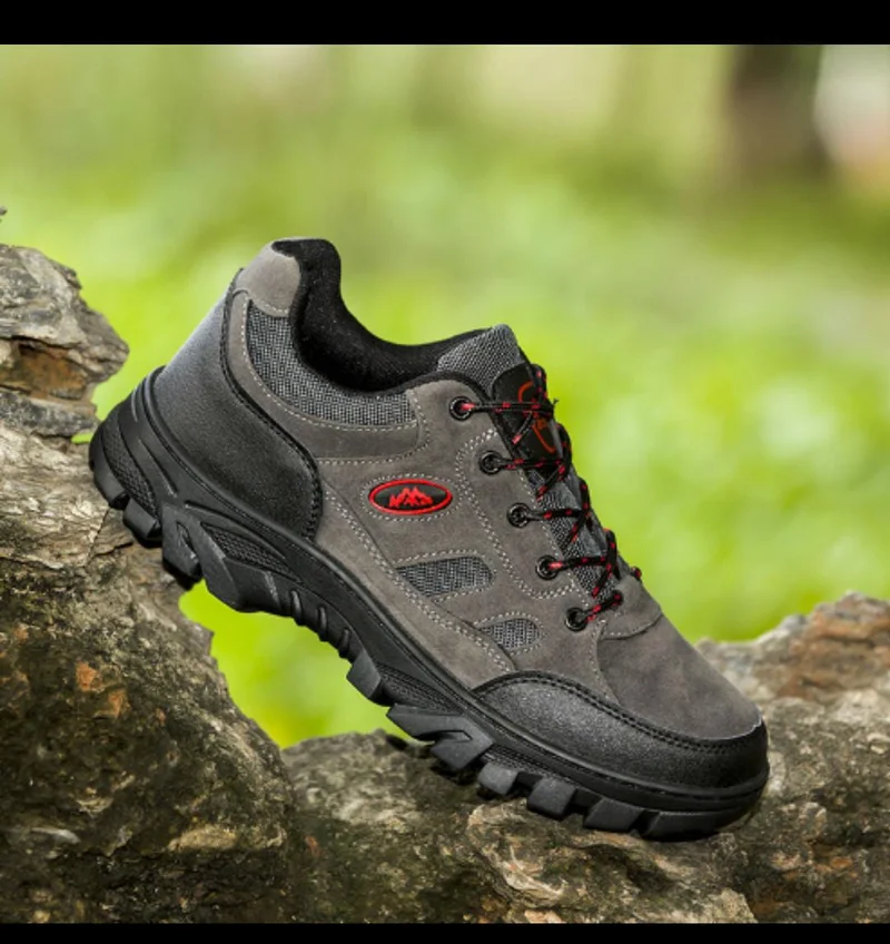 Durable Hiking Bootland Boots Grey Shoes