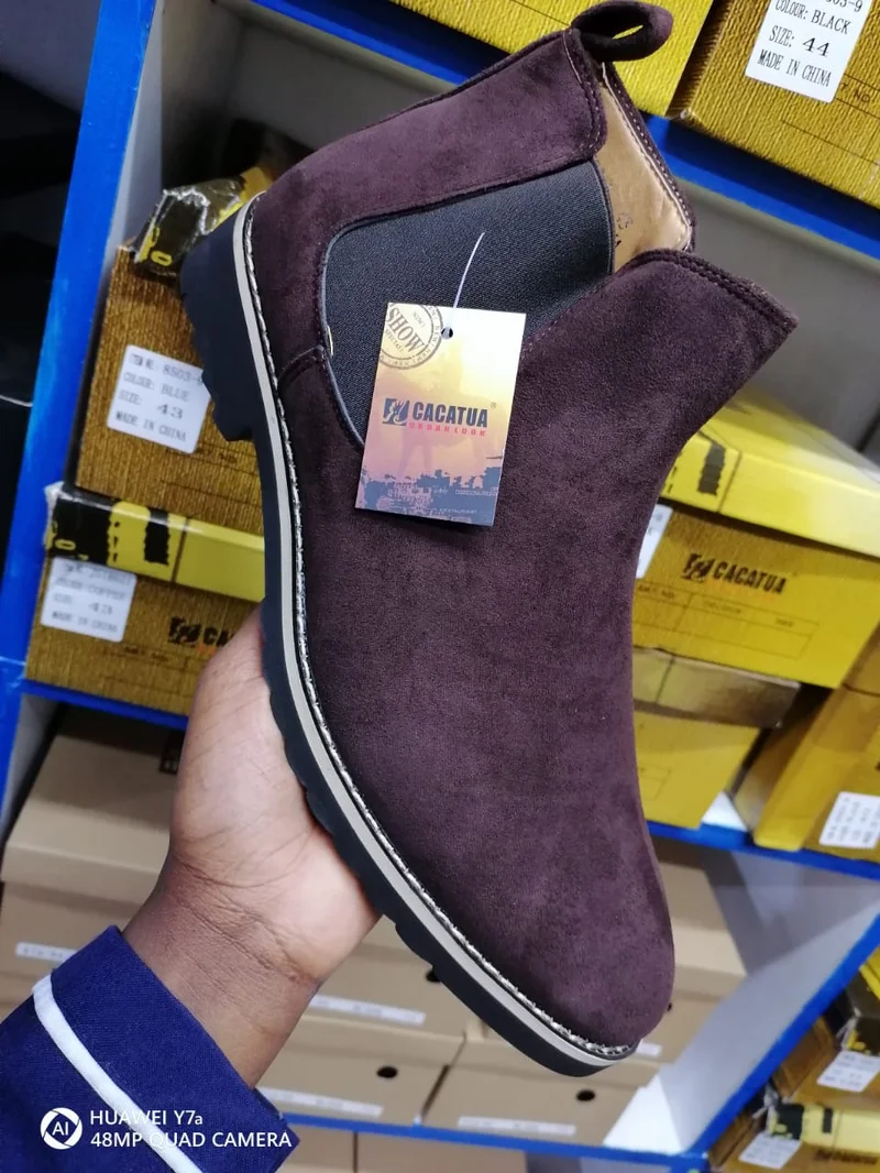 Elegant Men's Elegant Cacatua  Suede Leather Boots
