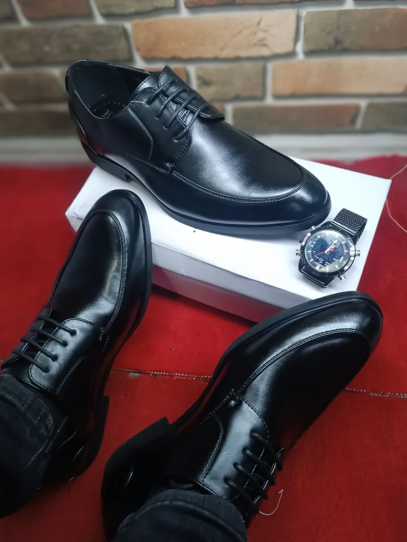 Empire Design Premium Leather Official Shoes Black Laced Shoes