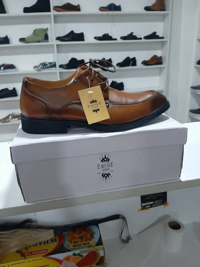 Empire Design Premium Leather Official Shoes Brown Laced Shoes