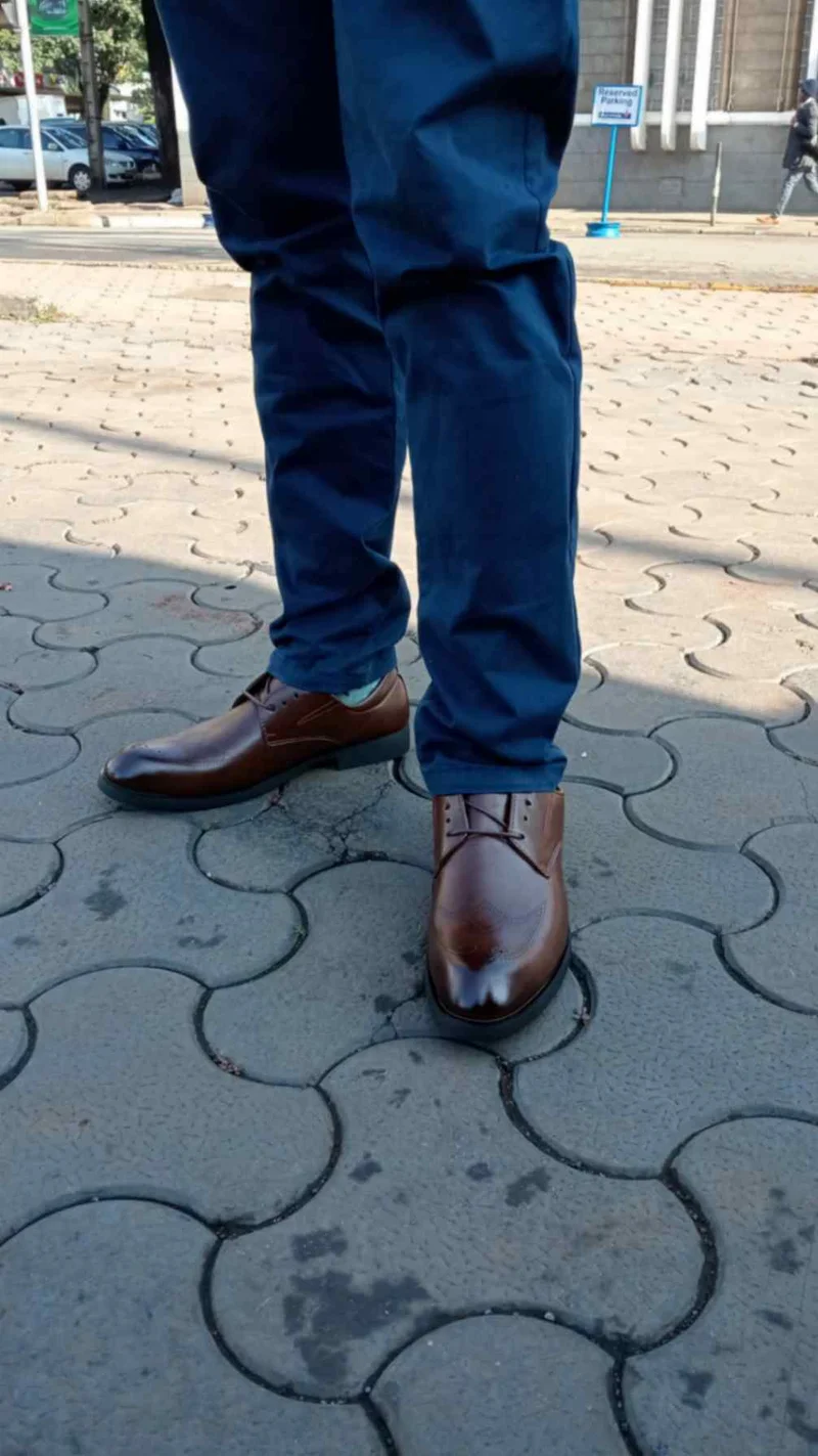 Empire Design Premium Leather Official Shoes Coffee Laced Shoes