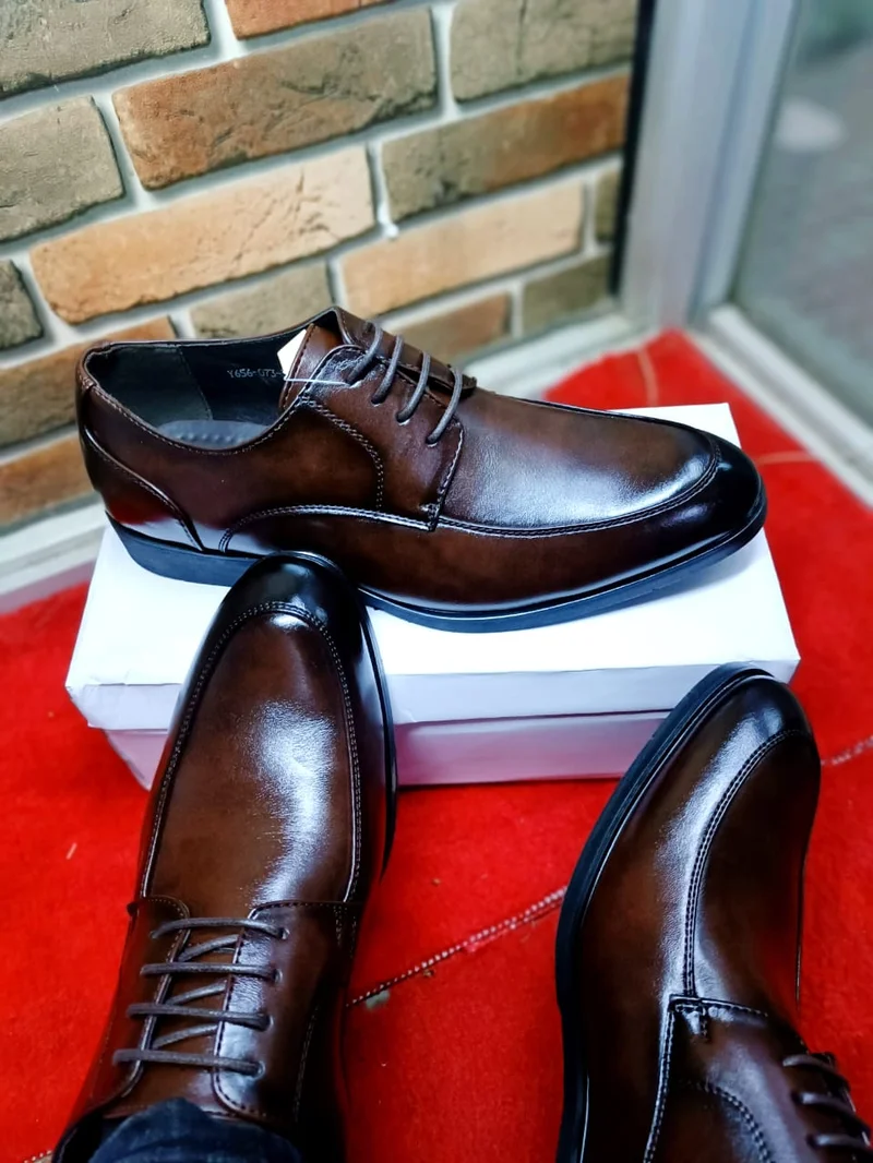 Empire Design Premium Leather Official Shoes Dark Brown Laced Shoes